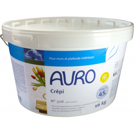 Crépi écologique à grain moyen blanc n°308 AURO Crépi écologique à grain moyen blanc n°308 AURO
