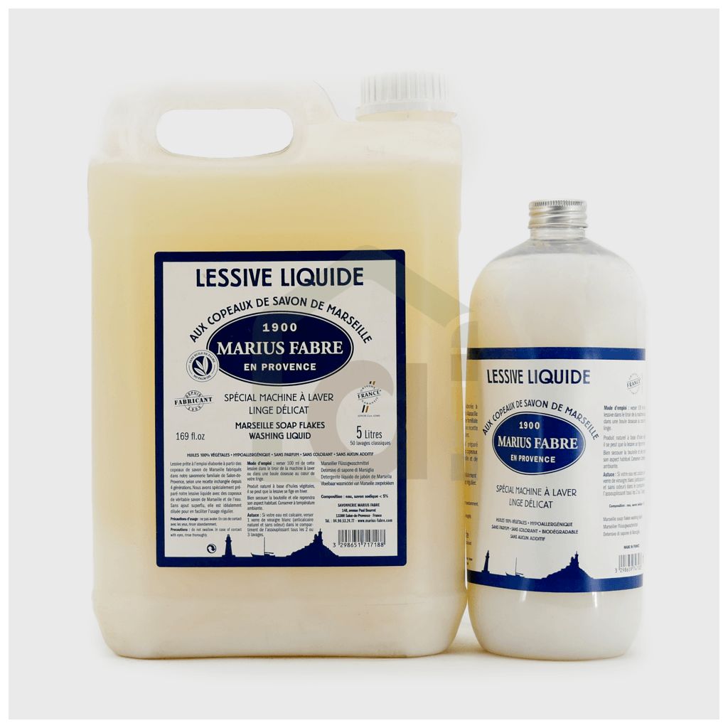 Lessive liquide aux copeaux de savon de Marseille, 5L